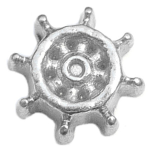 Ship Steering Wheel Floating Locket Charm Ship Steering Wheel Floating Locket Charm