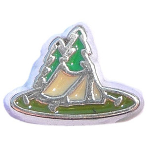 Campground Floating Locket Charm