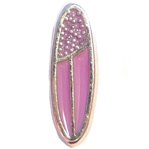 Purple Surfboard Floating Locket Charm Purple Surfboard Floating Locket Charm