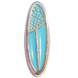 Blue Surfboard Floating Locket Charm Blue Surfboard Floating Locket Charm