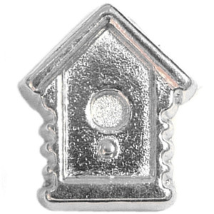 Simple Birdhouse Floating Locket Charm Simple Birdhouse Floating Locket Charm