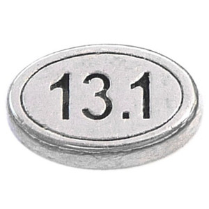 13.1 Half Marathon Oval Floating Locket Charm 13.1 Half Marathon Oval Floating Locket Charm