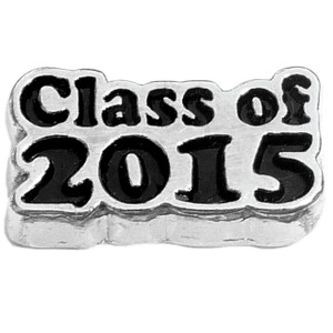 Class Of 2015 Floating Locket Charm Class Of 2015 Floating Locket Charm