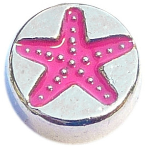 Pink Starfish Floating Locket Charm Pink Starfish Floating Locket Charm