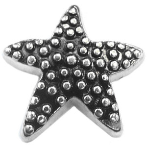 Silvertone Starfish Floating Locket Charm Silvertone Starfish Floating Locket Charm