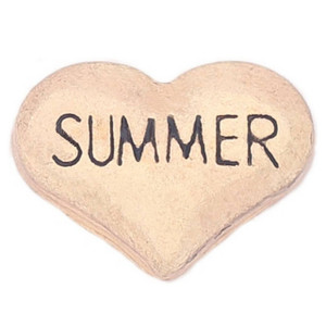 Summer Goldtone Heart Floating Locket Charm Summer Goldtone Heart Floating Locket Charm