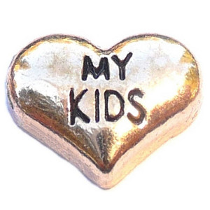 My Kids Goldtone Heart Floating Locket Charm My Kids Goldtone Heart Floating Locket Charm