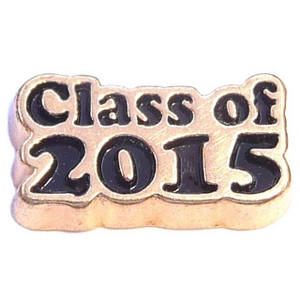 Goldtone Class Of 2015 Floating Locket Charm Goldtone Class Of 2015 Floating Locket Charm