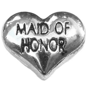 Maid Of Honor Silvertone Heart Floating Locket Charm Maid Of Honor Silvertone Heart Floating Locket Charm