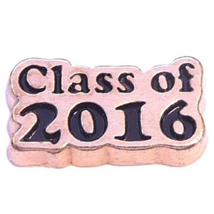Rose Goldtone Class Of 2016 Floating Locket Charm