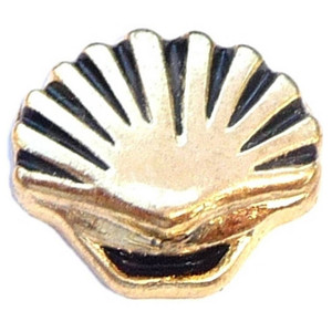 Goldtone Clam Shell Floating Locket Charm Goldtone Clam Shell Floating Locket Charm