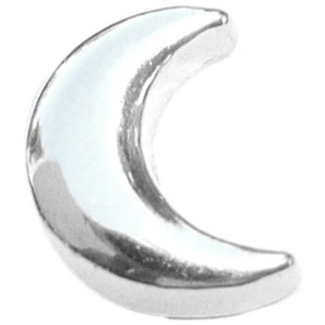 Silvertone Moon Floating Locket Charm Silvertone Moon Floating Locket Charm