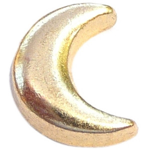 Goldtone Moon Floating Locket Charm Goldtone Moon Floating Locket Charm