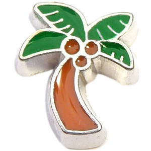 Palm Tree Floating Locket Charm Palm Tree Floating Locket Charm