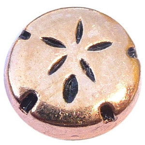 Rose Goldtone Sanddollar Floating Locket Charm Rose Goldtone Sanddollar Floating Locket Charm