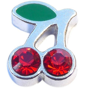 Cherries Red Floating Locket Charms Cherries Red Floating Locket Charms