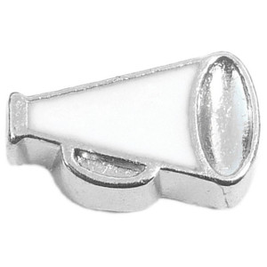 White Megaphone Floating Locket Charms White Megaphone Floating Locket Charms