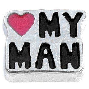 Love My Man Floating Locket Charm Love My Man Floating Locket Charm