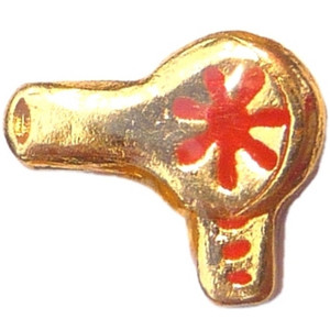 Goldtone Blow Dryer Floating Locket Charm Goldtone Blow Dryer Floating Locket Charm