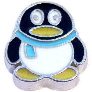 Chubby Boy Penguin Floating Locket Charm Chubby Boy Penguin Floating Locket Charm