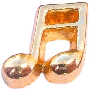 Goldtone Music Note Floating Locket Charm Goldtone Music Note Floating Locket Charm