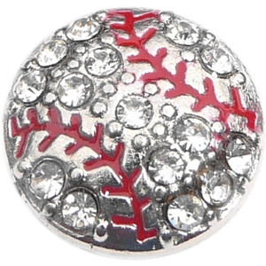 Bling Baseball Floating Locket Charm