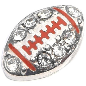 Bling Football Floating Locket Charm Bling Football Floating Locket Charm