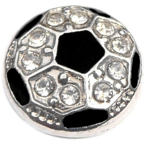 Bling Soccer Floating Locket Charm Bling Soccer Floating Locket Charm