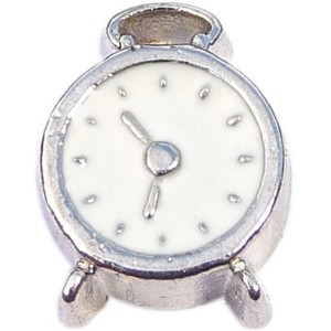 Vintage Clock White Face Floating Locket Charm Vintage Clock White Face Floating Locket Charm