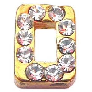 Goldtone Number 0 Floating Locket Charm Goldtone Number 0 Floating Locket Charm