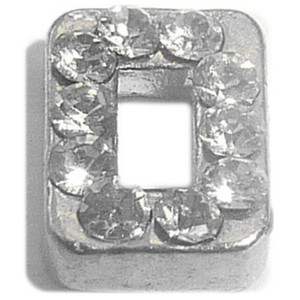 Number 0 Silvertone Floating Locket Charm Number 0 Silvertone Floating Locket Charm