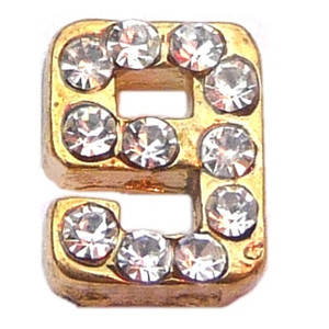 Goldtone Number 9 Floating Locket Charm Goldtone Number 9 Floating Locket Charm