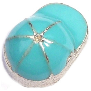 Blue Baseball Hat Floating Locket Charm Blue Baseball Hat Floating Locket Charm