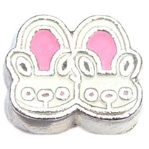 Bunny Slippers Floating Locket Charm Bunny Slippers Floating Locket Charm