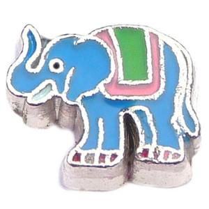 Blue Elephant Floating Locket Charm Blue Elephant Floating Locket Charm