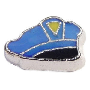 Police Officer Hat Floating Locket Charm