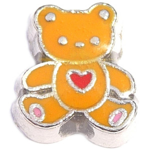 Teddy Bear With Heart Floating Locket Charm Teddy Bear With Heart Floating Locket Charm