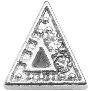 Delta CZ Letter Floating Locket Charm Delta CZ Letter Floating Locket Charm