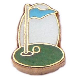 Golf Hole Floating Locket Charm Golf Hole Floating Locket Charm
