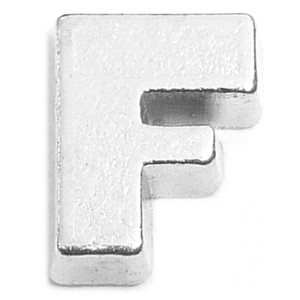 Block Letter F Floating Locket Charm
