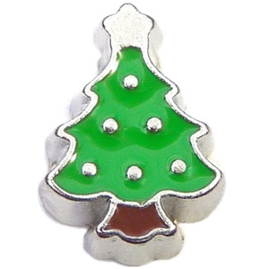 Christmas Tree Floating Locket Charm Christmas Tree Floating Locket Charm