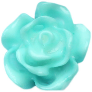 Little Teal Rose Floating Locket Charm Little Teal Rose Floating Locket Charm
