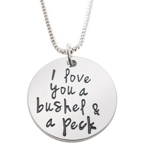 Love You a Bushel and a Peck Stamped Necklace