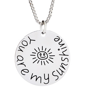 You Are My Sunshine Stamped Necklace
