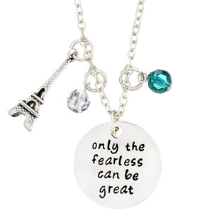 Only Fearless Great Stamped Necklace