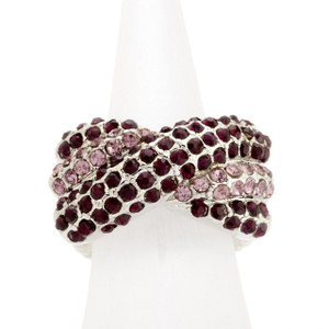 Purple Glitter Rope Ring