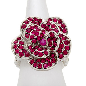 Magenta Flower Ring