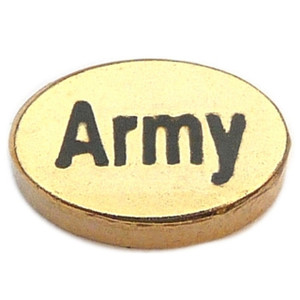 Army Oval Floating Locket Charm Army Oval Floating Locket Charm