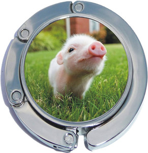 Baby Pig Foldable Purse Hanger