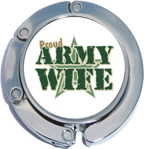 Proud Army Wife Foldable Purse Hanger